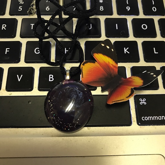 Marble Glass One of Kind Vintage Rare Handmade Necklace - Picture 5 of 16